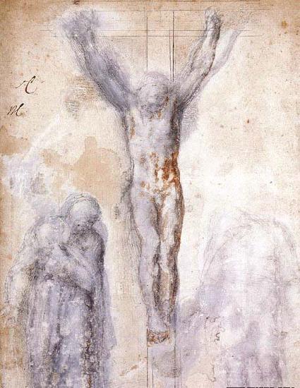 Michelangelo Buonarroti Christ Crucified between the Virgin and Nicodemus oil painting picture